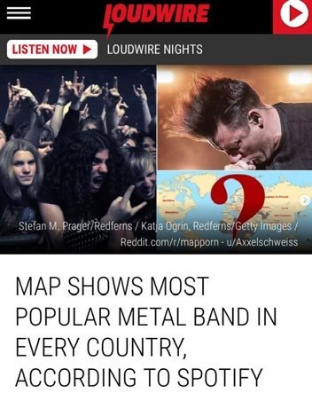 Loudwire map